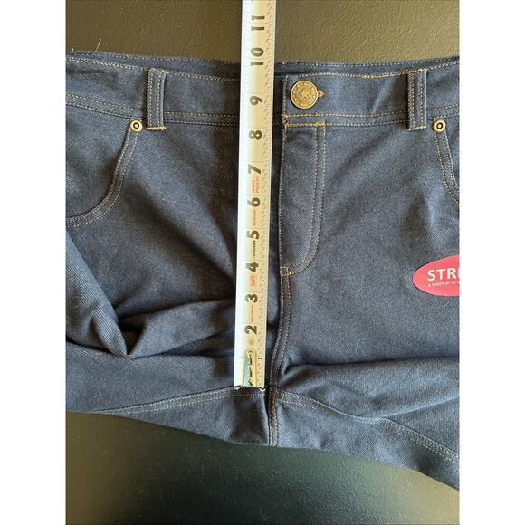 Mix & Co. Jegging Women's 1X Blue Faux Denim Knit Pull On Stretch Legging NEW - Picture 10 of 11